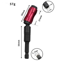 Pivoting Drill Bit Adapter - Red Silver