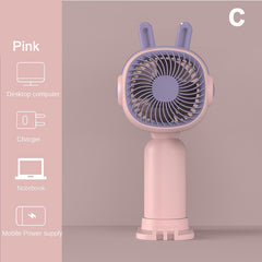 Kawaii Mini Handheld Fan - Portable Summer Cooling Fan