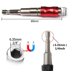 Pivoting Drill Bit Adapter - Red Silver