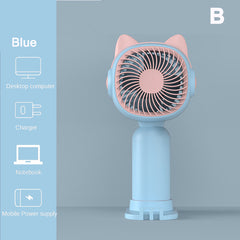 Kawaii Mini Handheld Fan - Portable Summer Cooling Fan